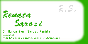 renata sarosi business card