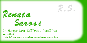 renata sarosi business card